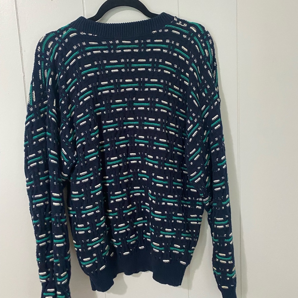 Blue knit sweater